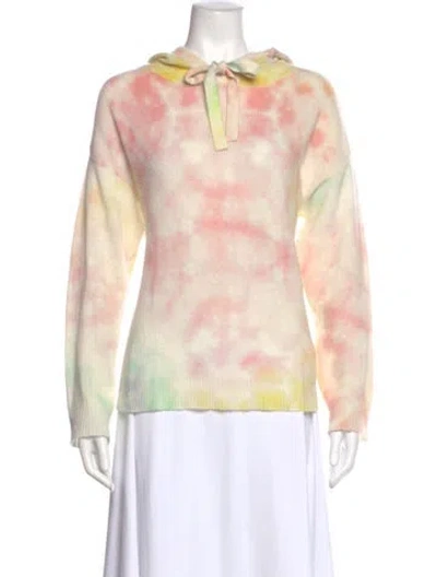 Pre-owned Brodie Cashmere Tie-dye Print Sweater In Neutral