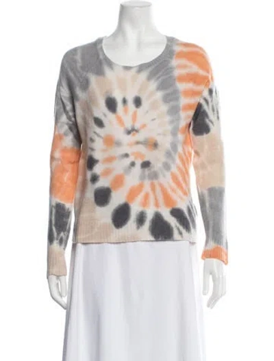 Pre-owned Brodie Cashmere Tie-dye Print Sweater In Neutrals