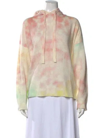 Pre-owned Brodie Cashmere Tie-dye Print Sweater In Pink