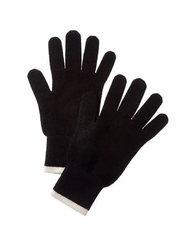 Brodie Cashmere Tipped Cashmere Gloves In Black