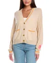 Brodie Cashmere Tropical Cording Cashmere Cardigan In Multi