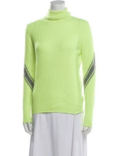 Pre-owned Brodie Cashmere Turtleneck Sweater In Green