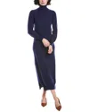Brodie Cashmere Turtleneck Wool & Cashmere-blend Sweaterdress In Blue