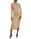 Brodie Cashmere Turtleneck Wool & Cashmere-blend Sweaterdress In Neutral