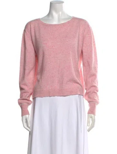 Pre-owned Brodie Cashmere Tweed Pattern Sweater In Pink