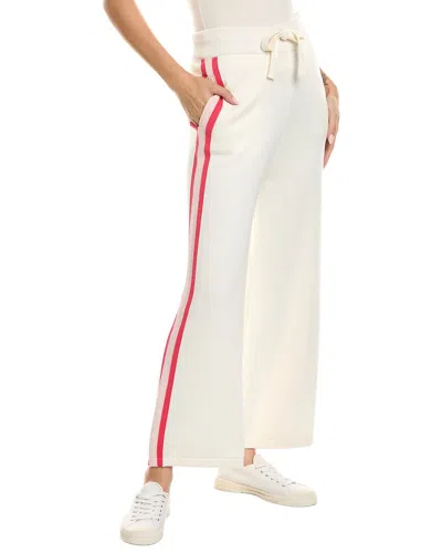 Brodie Cashmere Varsity Cashmere-blend Jogger In White