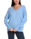 Brodie Cashmere Vera V-neck Cashmere Sweater In Blue