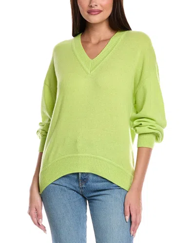 Brodie Cashmere Verity V-neck Cashmere Sweater In Green