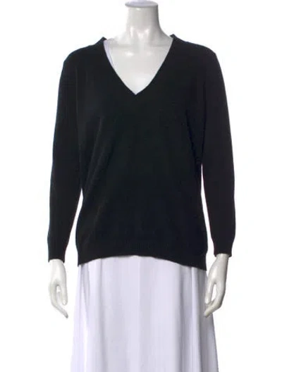 Pre-owned Brodie Cashmere V-neck Sweater In Black