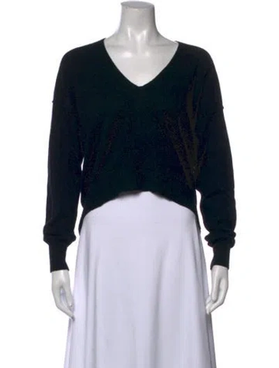 Pre-owned Brodie Cashmere V-neck Sweater In Black/neutrals
