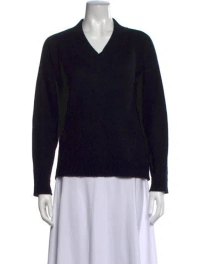 Pre-owned Brodie Cashmere V-neck Sweater In Black/neutrals
