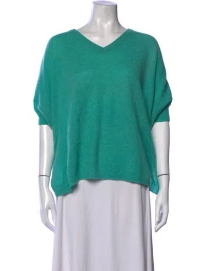 Pre-owned Brodie Cashmere V-neck Sweater In Green