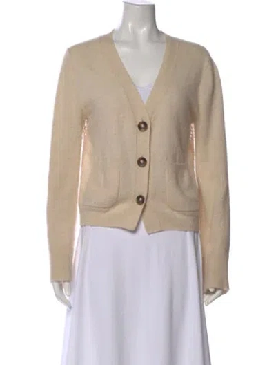 Pre-owned Brodie Cashmere V-neck Sweater In Neutral