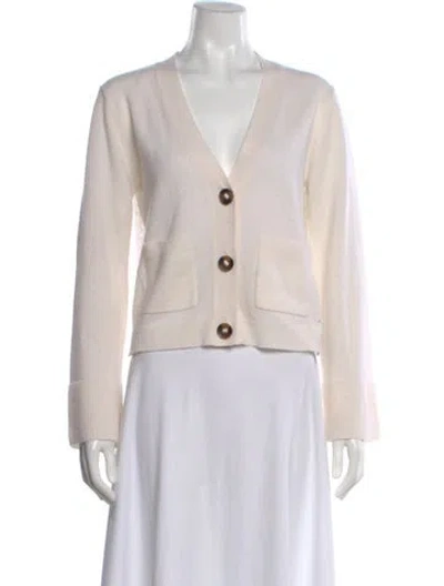 Pre-owned Brodie Cashmere V-neck Sweater In Neutral