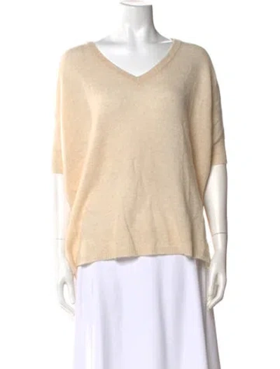Pre-owned Brodie Cashmere V-neck Sweater In Neutral