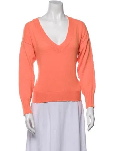 Pre-owned Brodie Cashmere V-neck Sweater In Orange