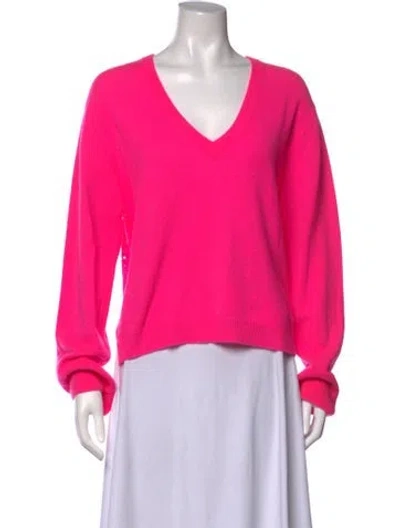 Pre-owned Brodie Cashmere V-neck Sweater In Pink