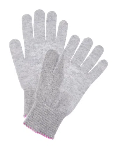 Brodie Cashmere Whipstitch Cashmere Gloves In Gray