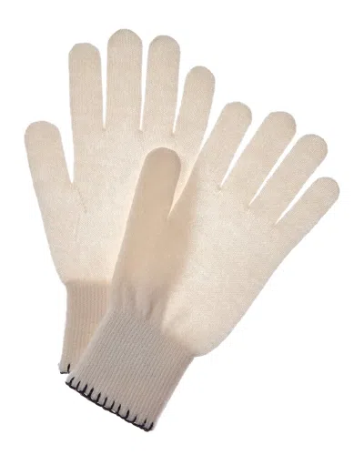 Brodie Cashmere Whipstitch Cashmere Gloves In Neutral