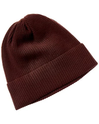 Brodie Cashmere Wide Rib Cashmere Hat In Brown