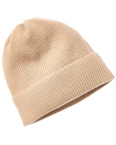 Brodie Cashmere Wide Rib Cashmere Hat In Neutral