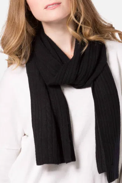 Brodie Cashmere Women's Cable Scarf In Black