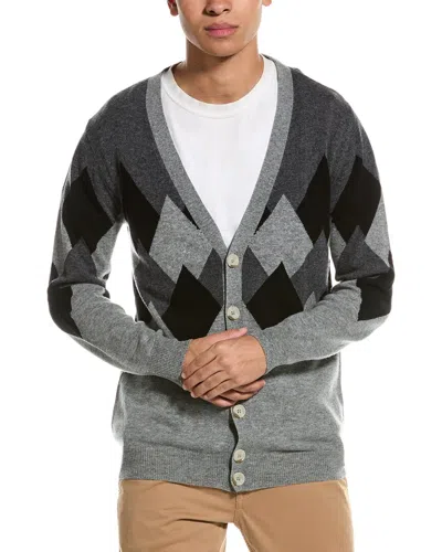 Brodie Cashmere Wool & Cashmere-blend Cardigan In Gray