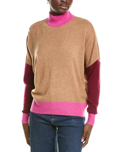 Brodie Cashmere Wool & Cashmere-blend Color Block Jumper In Brown
