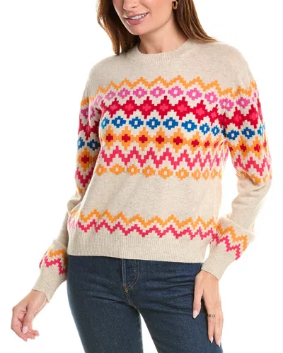 Brodie Cashmere Wool & Cashmere-blend Color Pop Fairisle Jumper In Pink