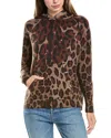 Brodie Cashmere Wool & Cashmere-blend Contrast Leopard Hoodie