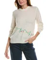 Brodie Cashmere Wool & Cashmere-blend Festive Light Jumper In White