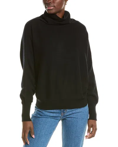 Brodie Cashmere Wool & Cashmere-blend High Neck Slouchy Bat Jumper In Black