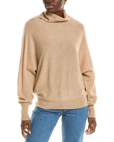 Brodie Cashmere Wool & Cashmere-blend High Neck Slouchy Bat Jumper In Grey