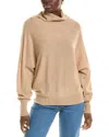 Brodie Cashmere Wool & Cashmere-blend High Neck Slouchy Bat Jumper In Grey