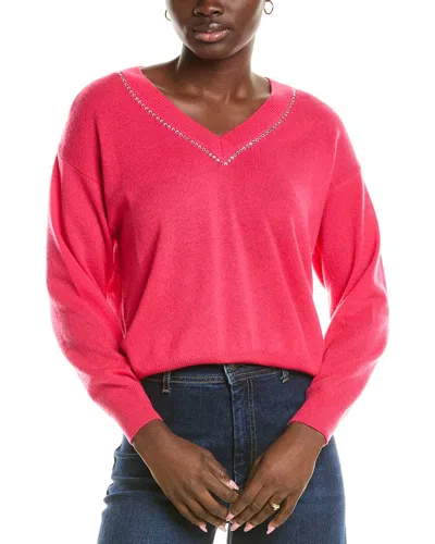 Brodie Cashmere Wool & Cashmere-blend Hot Fix Studded Jumper In Pink