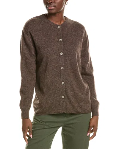 Brodie Cashmere Wool & Cashmere-blend Oversized Cardigan In Brown