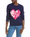 Brodie Cashmere Wool & Cashmere-blend Pixel Heart Jumper In Blue