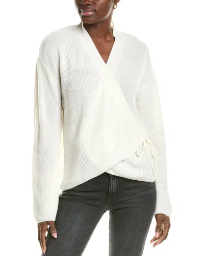 Brodie Cashmere Wool & Cashmere-blend Ribbed Wrap Cardigan In Grey