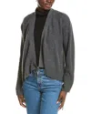 BRODIE CASHMERE WOOL & CASHMERE-BLEND RIBBED WRAP CARDIGAN