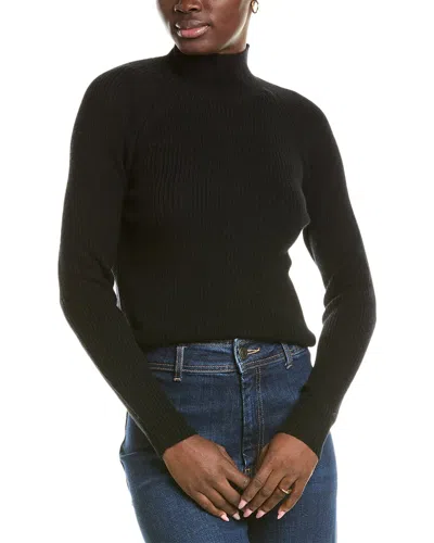 Brodie Cashmere Wool & Cashmere-blend Skinny Mock Neck Jumper In Black