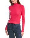 Brodie Cashmere Wool & Cashmere-blend Skinny Mock Neck Jumper In Pink