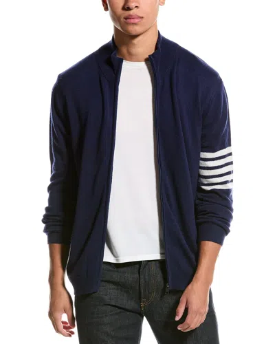 BRODIE CASHMERE WOOL & CASHMERE-BLEND STRIPE SLEEVE JACKET