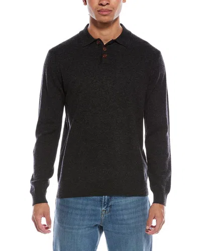 Brodie Cashmere Wool & Cashmere-blend Trophy Neck Sweater In Black