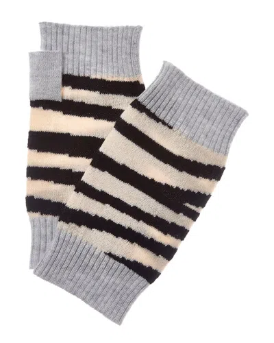 Brodie Cashmere Zebra Cashmere Wrist Warmer In Gray