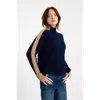 Brodie Pure Cashmere Chamonix Mock Neck 100% Cashmere Sweater In Blue