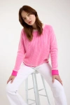 Brodie Pure Cashmere Irene Crew Neck 100% Cashmere Sweater In Pink