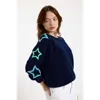 Brodie Pure Cashmere Long Sleeve 100% Cashmere Sweater In Blue