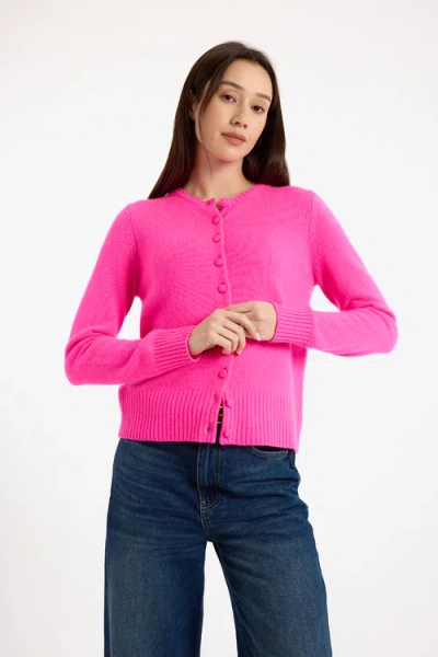Brodie Pure Cashmere Niamh Crew Neck Cardigan