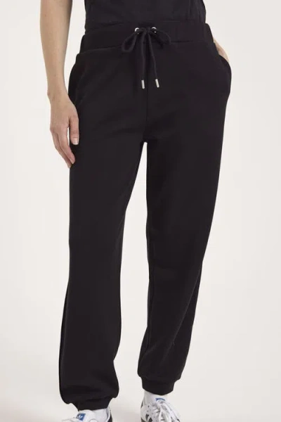Brodie Pure Cashmere Piping Detail Jersey Cuffed Jogger In Black