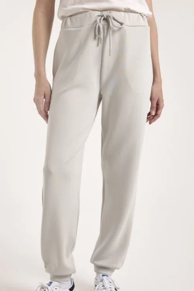 Brodie Pure Cashmere Piping Detail Jersey Cuffed Jogger In Gray